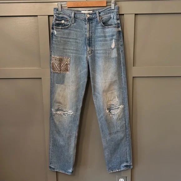 Mother Superior High Waisted Study Hover We Are Castaways Distressed Jeans 29 - Picture 10 of 10
